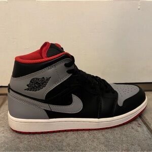 Nike Air Jordan Sneakers | Size 8.5 | Black / Cement Gray / Fire Red | OG Box